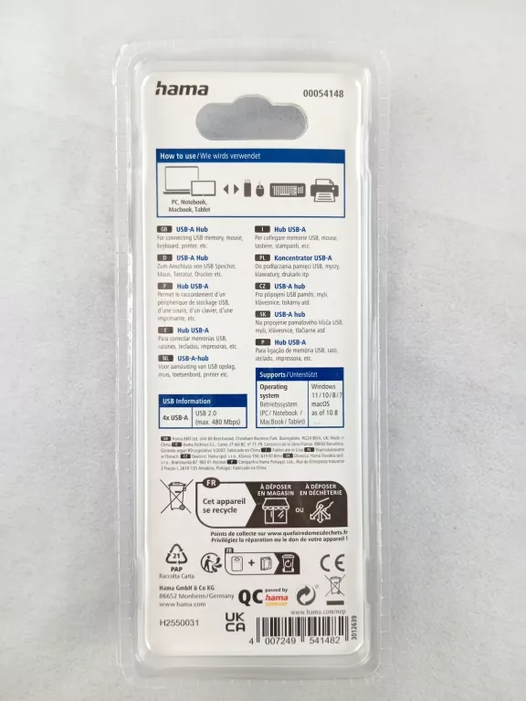 hub-usb-pasywny-hama-oryginalny-4-porty-usb-20-czarny-054148-kod-producenta-054148