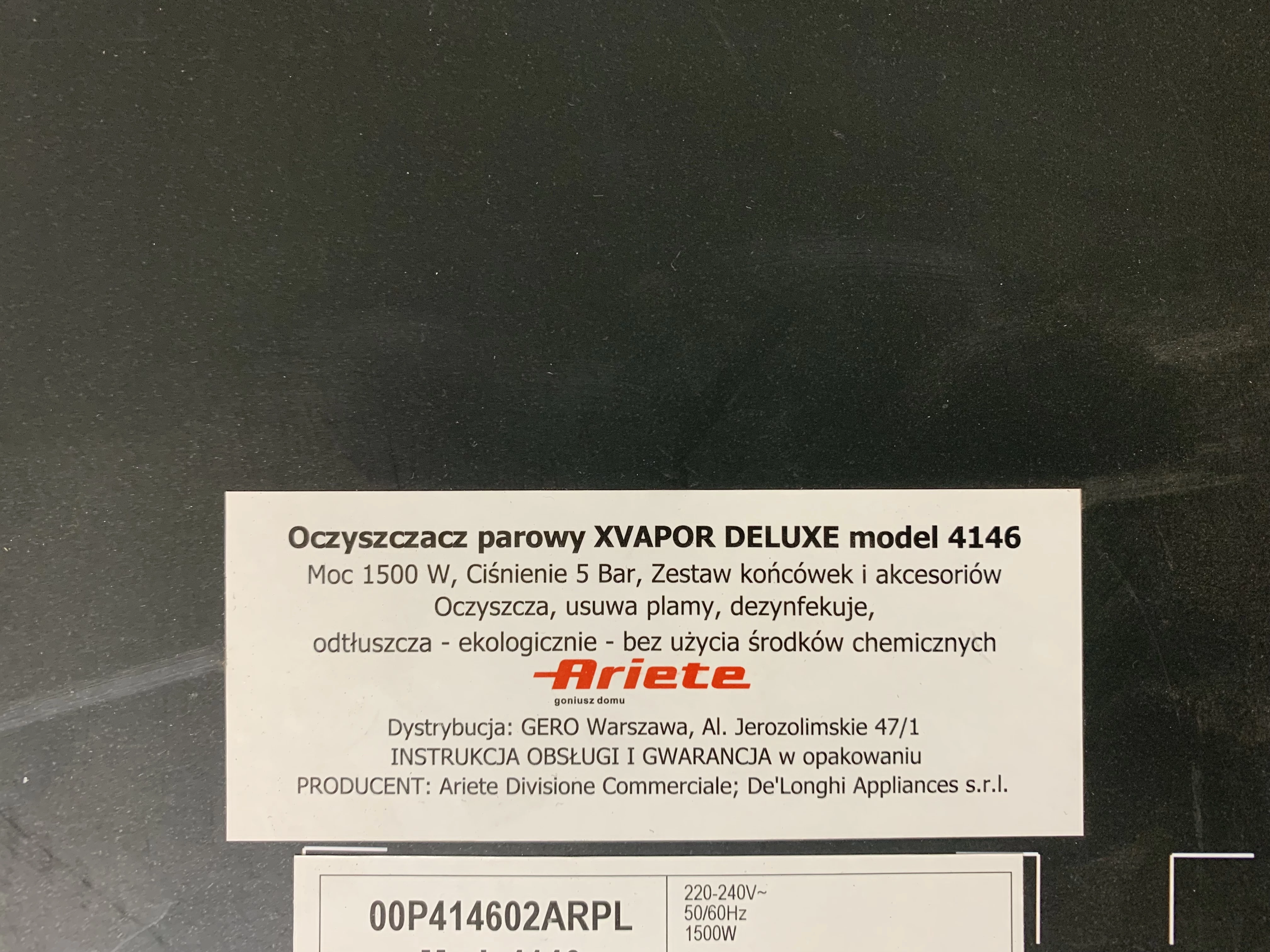 myjka-parowa-ariete-xvapor-deluxe-4146-komplet-model-4146-xvapor-deluxe