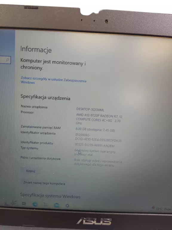 LAPTOP LAPTOP ASUS R556Q 8GB/500GB