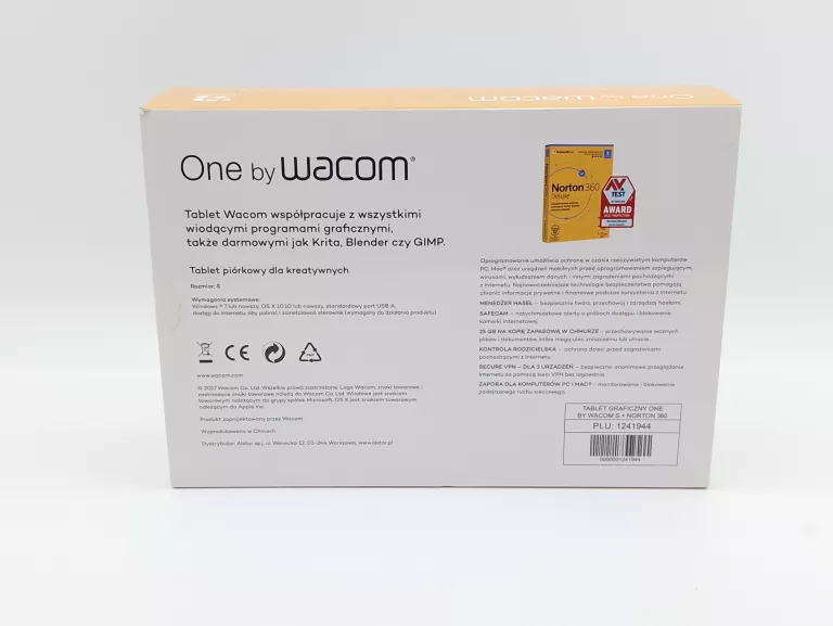 TABLET GRAFICZNY WACOM ONE BY WACOM S + NORTON 360