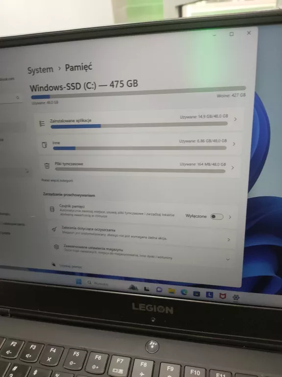 LAPTOP LENOVO LEGION Y540-15IRH-PG0 I5 9300F GTX 1650 15,6 8/512 GB+ZAS
