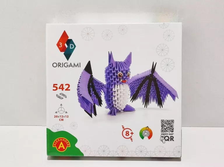 PAPIER DO ORIGAMI 3D NIETOPERZ ZESTAW KREATYWNY