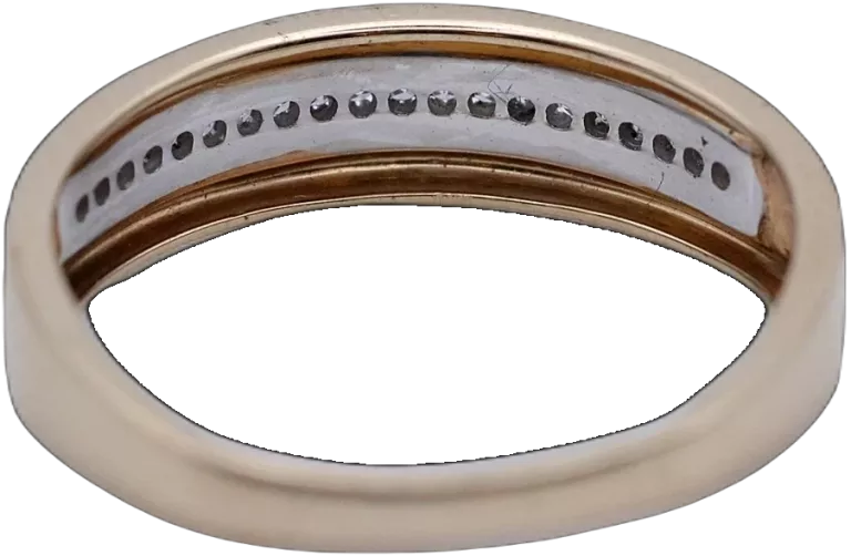 APART ELEGANCKI PIERŚCIONEK Z 20 DIAMENTAMI 0,06 CT VS/H ZŁOTO PR 585