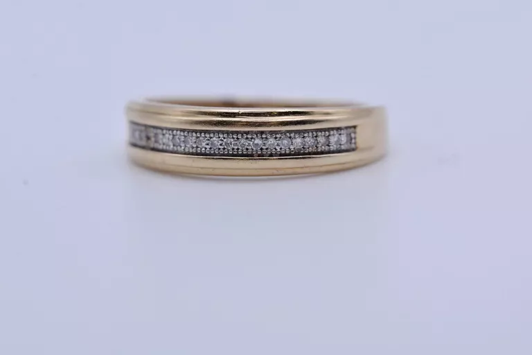 APART ELEGANCKI PIERŚCIONEK Z 20 DIAMENTAMI 0,06 CT VS/H ZŁOTO PR 585