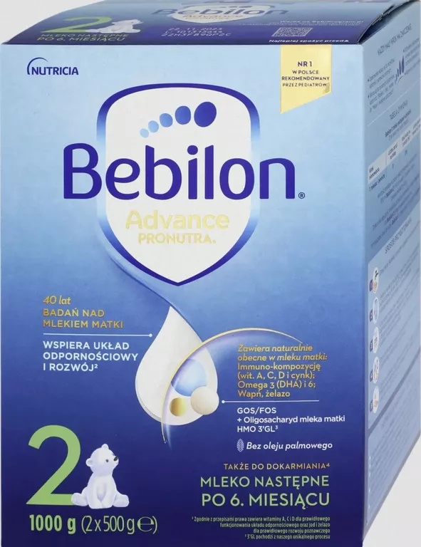 BEBILON 2 ADVANCE PRONUTRA MLEKO NASTĘPNE 1000 G