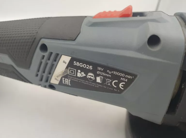 SZLIFIERKA KĄTOWA AKUMULATOROWA GRAPHITE 58G026