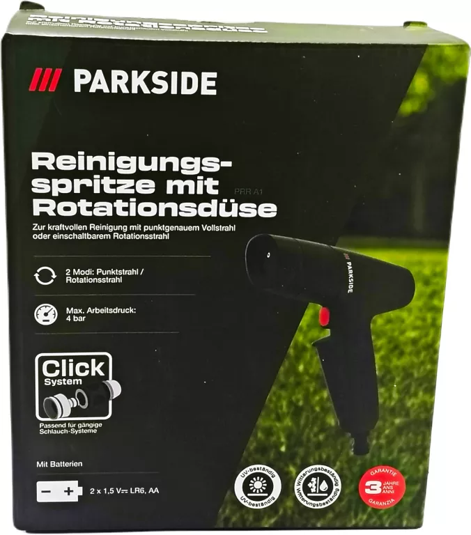PISTOLET ZRASZAJĄCY DO CZYSZCZENIA PARKSIDE Z DYSZĄ ROTACYJNĄ NA BATERIE