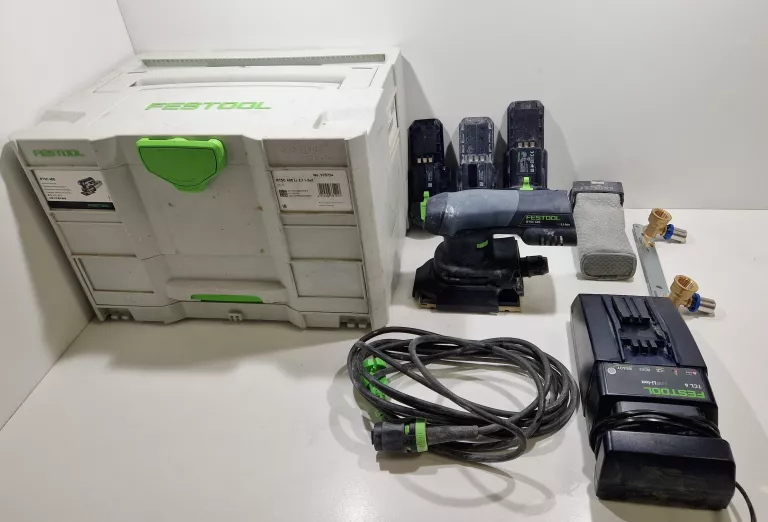 SZLIFIERKA OSCYLACYJNA FESTOOL RTSC 400 TRZY BATERIE