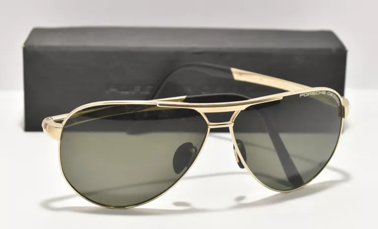 OKULARY PRZECIWSŁONECZNE PORSCHE DESIGN MESKIE P8649 B (62) GOLD
