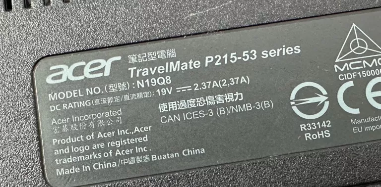 LAPTOP ACER TRAVELMATE P215-53 256GB/8GB!