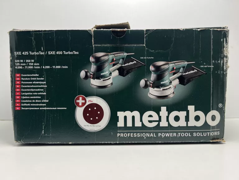 SZLIFIERKA MIMOŚRODOWA METABO SXE 450 TURBOTEC