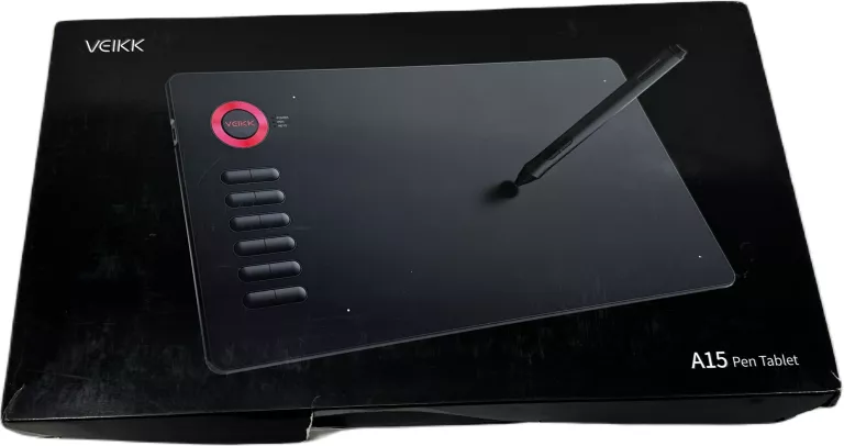 ŚWIETNY TABLET GRAFICZNY PIÓRKOWY VEIKK A15 CZARNY