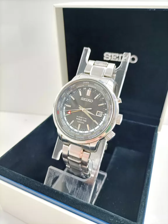 ZEGAREK AUTOMATYCZNY SEIKO KINETIC WORLD TIME SUN069P1