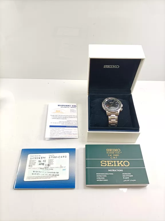 ZEGAREK AUTOMATYCZNY SEIKO KINETIC WORLD TIME SUN069P1