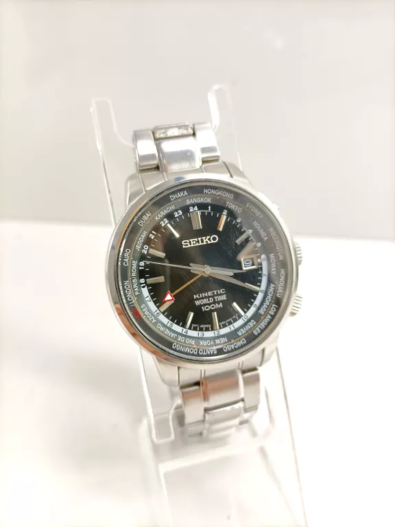 ZEGAREK AUTOMATYCZNY SEIKO KINETIC WORLD TIME SUN069P1