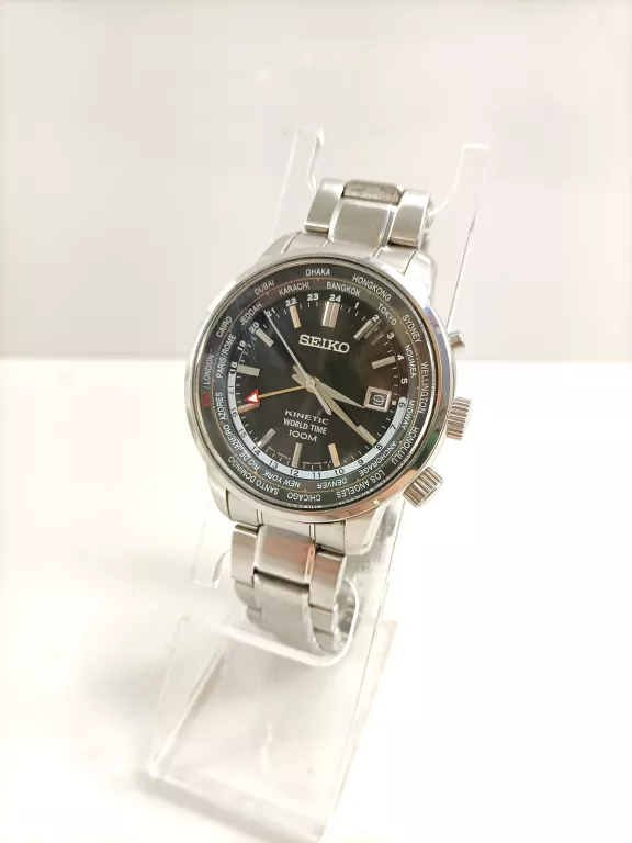 ZEGAREK AUTOMATYCZNY SEIKO KINETIC WORLD TIME SUN069P1