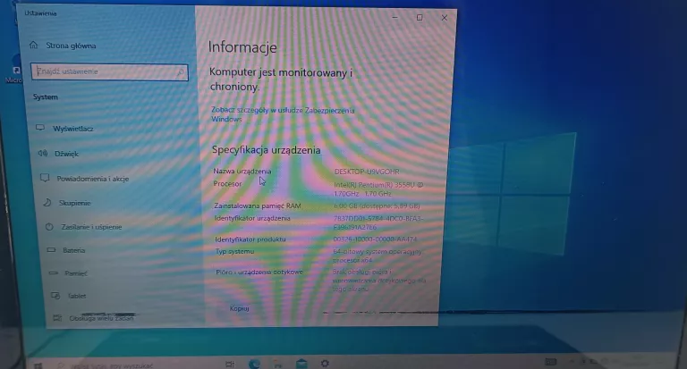 LAPTOP LENOVO G50-70 20351 Z USTERKAMI