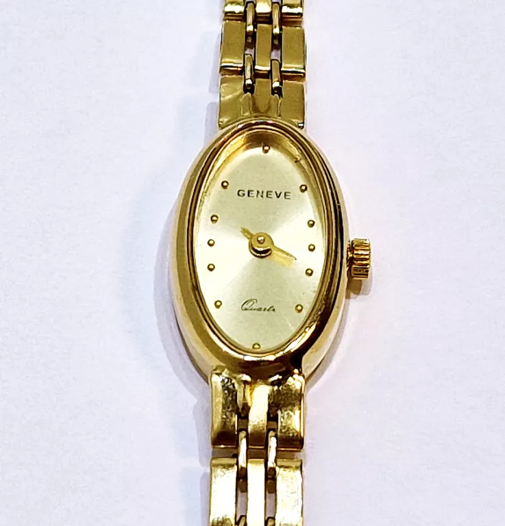 ZEGAREK DAMSKI GENEVE ZŁOTY 585