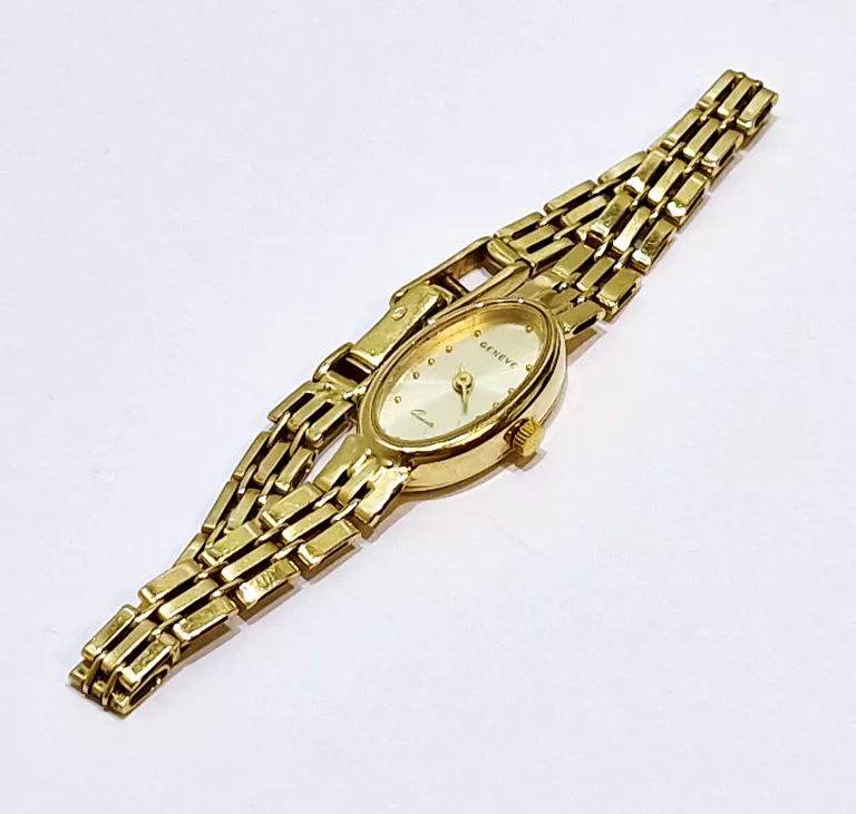ZEGAREK DAMSKI GENEVE ZŁOTY 585