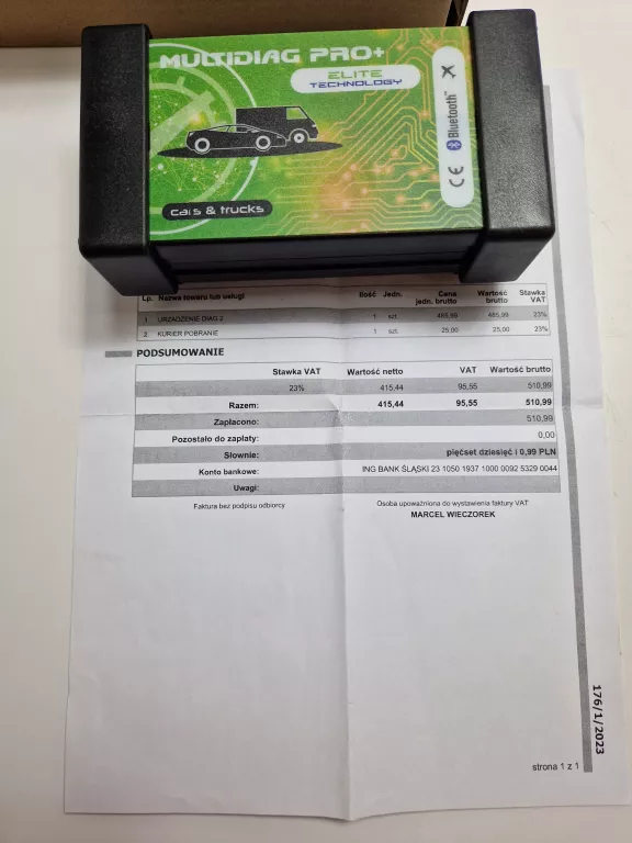 TESTER DIAGNOSTYCZNY SKANER OBDII MULTIDIAG PRO+ OSOBOWE DOSTAWCZE