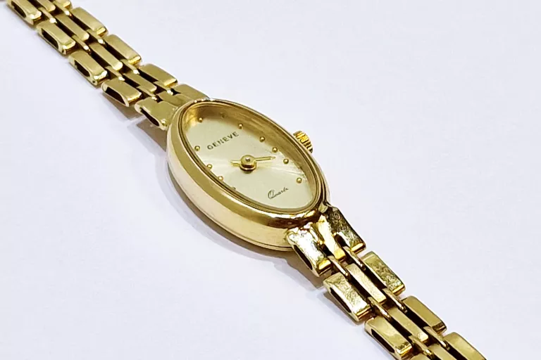 ZEGAREK DAMSKI GENEVE ZŁOTY 585
