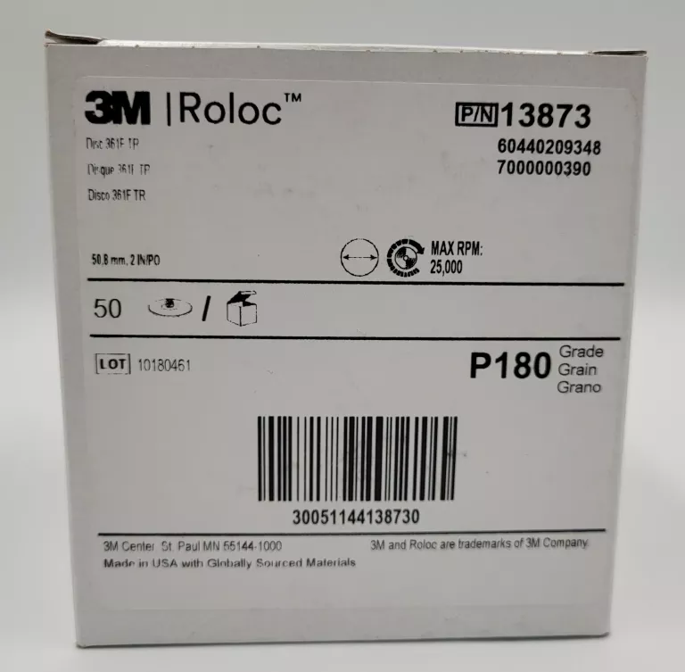 DYSK ŚCIERNY ROLOC 361F 50 MM P180 3M OPAKOWANIE 50 SZTUK 60440209348