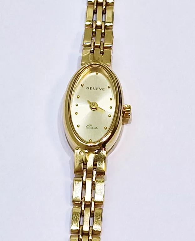 ZEGAREK DAMSKI GENEVE ZŁOTY 585