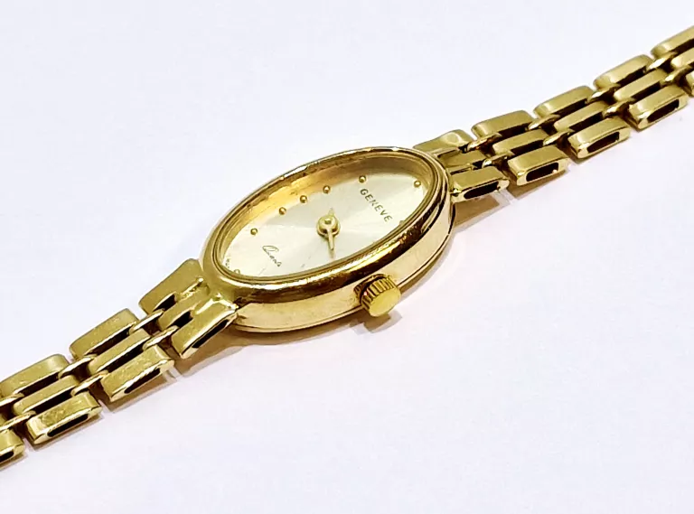 ZEGAREK DAMSKI GENEVE ZŁOTY 585