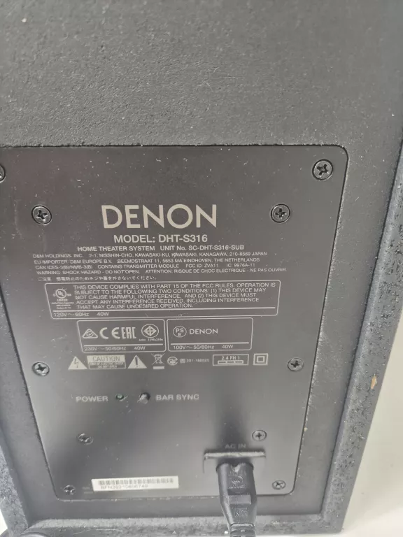 SOUNDBAR DENON DHT-S316 2.1