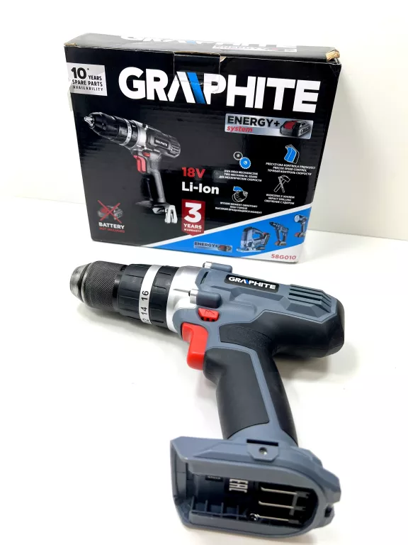 WIERTARKO WKRĘTARKA GRAPHITE 58G010 + ŁADOWARKA + AKUMULATOR