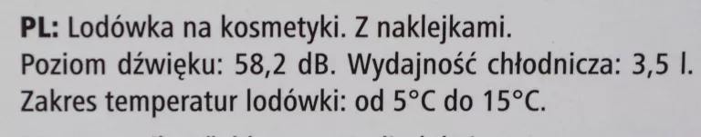 MINI LODÓWKA NA KOSMETYKI Z NAKLEJKAMI