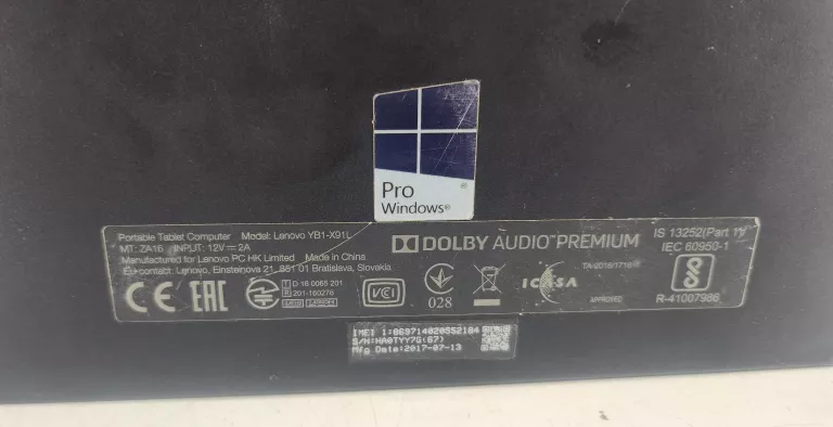 TABLET/LAPTOP LENOVO YOGA YB1-X91