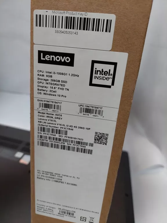 LAPTOP LENOVO V15-IIL+ PUDELKO +ZASILACZ