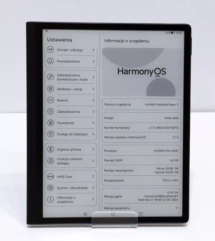 CZYTNIK E-BOOKÓW HUAWEI MATEPAD PAPER HMW-W09 4/64GB BLACK