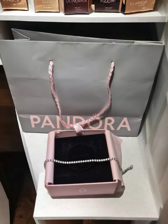 BRANSOLETKA TENISOWA PANDORA 20 (18 - 20CM) STAN 9/10 GLIWICE 591469C01