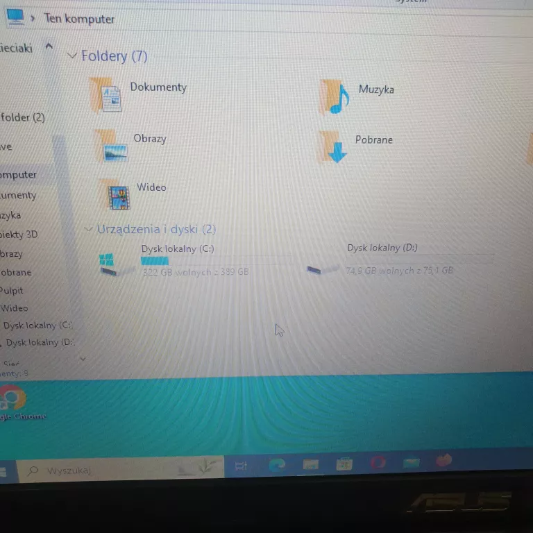 LAPTOP ASUS F551C I3-3217U/4GB/500GB WIN10 HD GRAPHICS 4000 15,6"