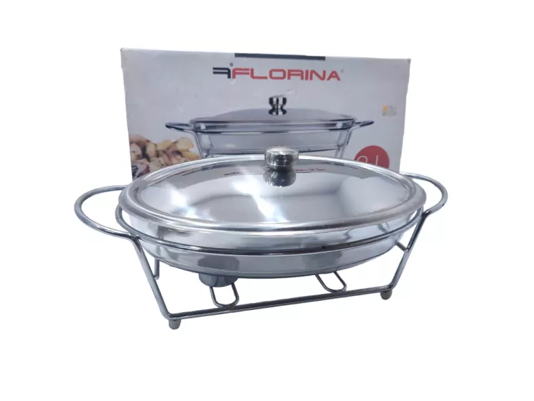 NACZYNIE ŻAROODPORNE OWALNE FLORINA FERRO 35X24CM 3L Z PODGRZEWACZEM