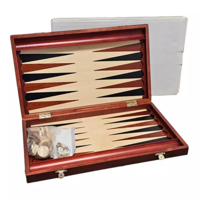 TRADYCYJNA GRA BACKGAMMON DREWNIANA *POLECAM*
