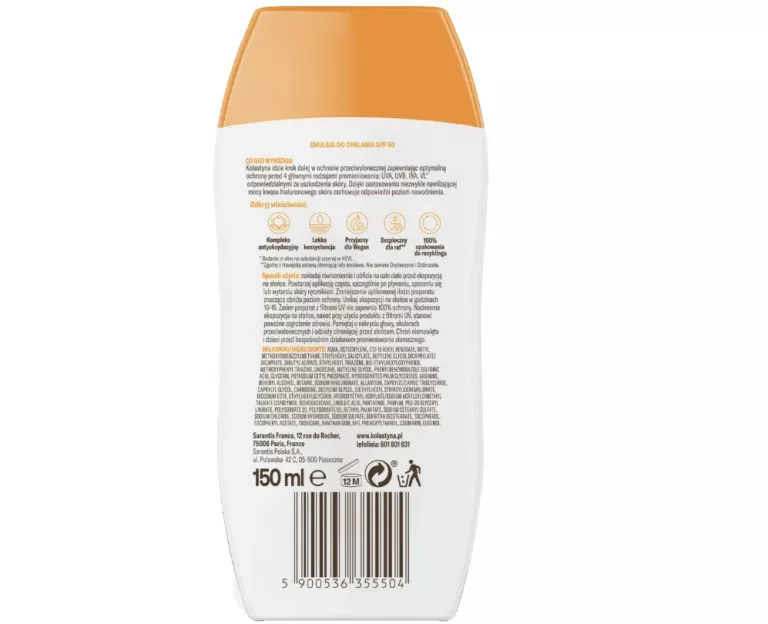 emulsja-do-opalania-kolastyna-sun-50-wysoka-ochrona-spf-150-ml-ean-gtin-0757290313951