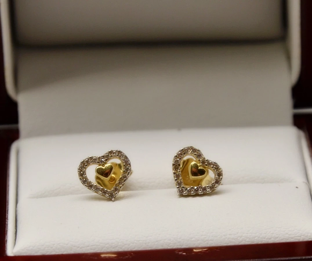 sliczne-zlote-kolczyki-serca-585-125g-stan-powystawowy