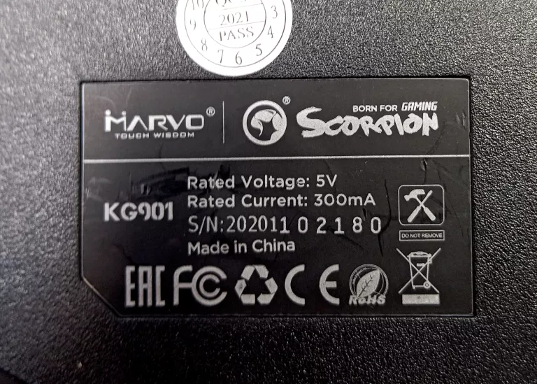 PODŚWIETLANA KLAWIATURA MECHANICZNA MARVO KG901