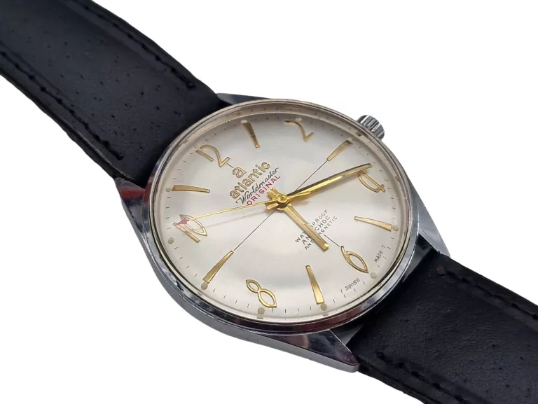 NAKRĘCANY ZEGAREK ATLANTIC WORLDMASTER ORIGINAL Z LAT 1970