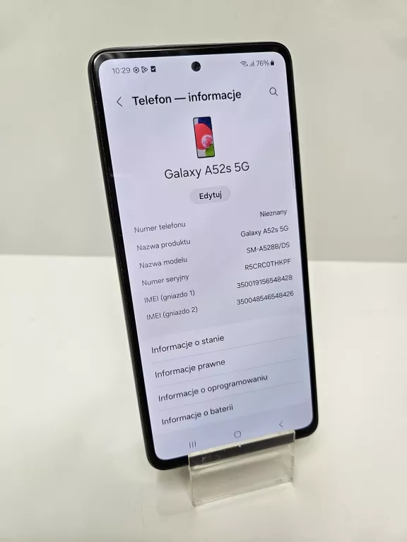 SAMSUNG GALAXY A52S 5G 6/128GB USZKODZONY