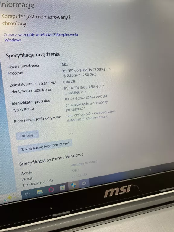 laptop-msi-gv62-7rd-zasilacz-przekatna-ekranu-156