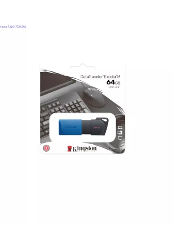 KINGSTON PENDRIVE DATATRAVELER EXODIA M DTXM 64GB USB 3.2 NIEBIESKI