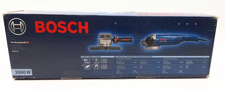 BOSCH SZLIFIERKA KĄTOWA GWS 26-230/OPAKOWANIE/STAN B.DOBRY