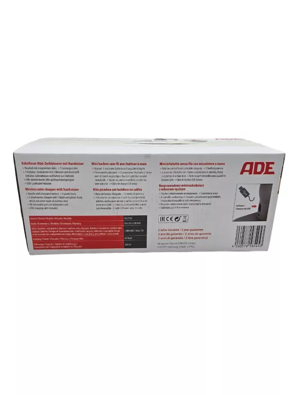 WIELOFUNKCYJNY MIKSER ROZDRABNIACZ BEZPRZEWODOWY USB AD-KG 2156