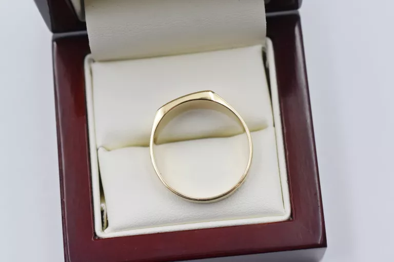 SYGNET ZŁOTY MĘSKI NA GRAWER INICJAŁY [585] 8,16G R28