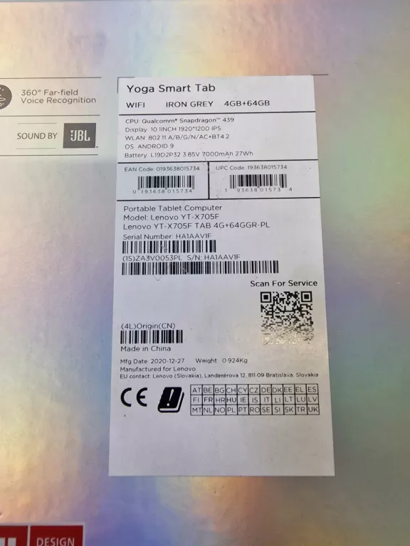 TABLET LENOVO YOGA SMART TAB