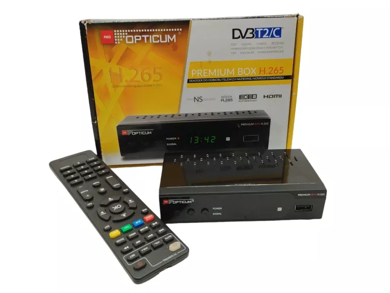 DEKODER TUNER DVBT-2 HEVC OPTICUM PREMIUM BOX H.265